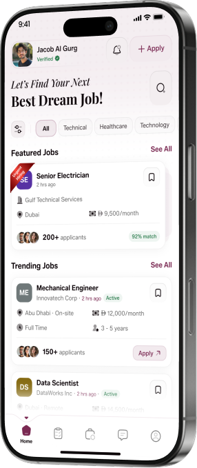 Job Hero seeker app screen