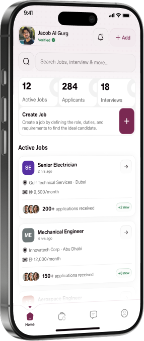 Job Hero recruiter app screen