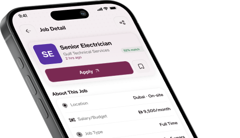 Smart job matching screen in Job Hero app